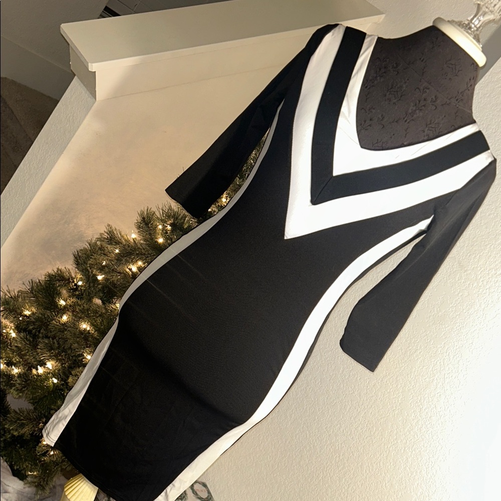 CBR Black and White V-Neck Dress